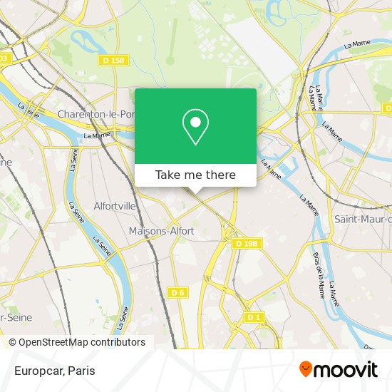 Europcar map