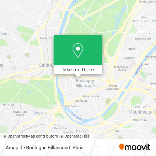 Amap de Boulogne Billancourt map