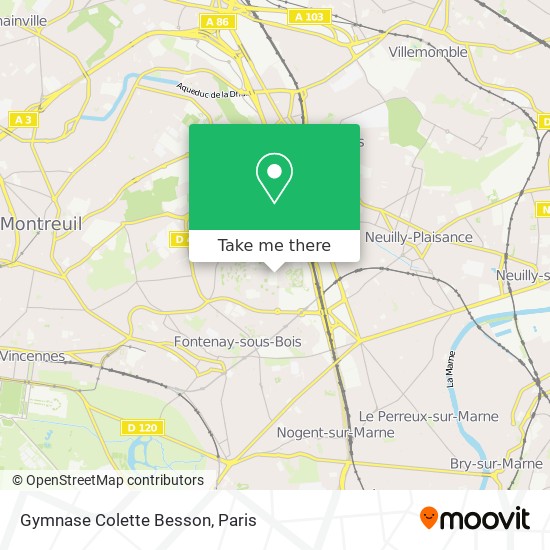 Gymnase Colette Besson map