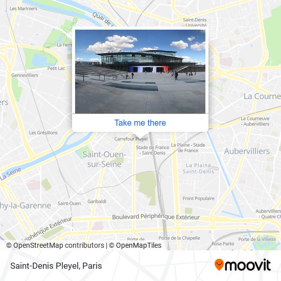 Mapa Saint-Denis Pleyel