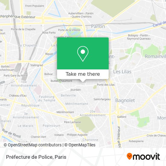 Préfecture de Police map