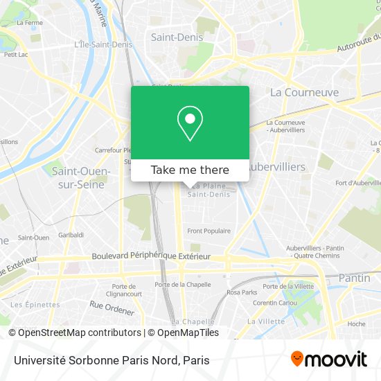 Université Sorbonne Paris Nord map
