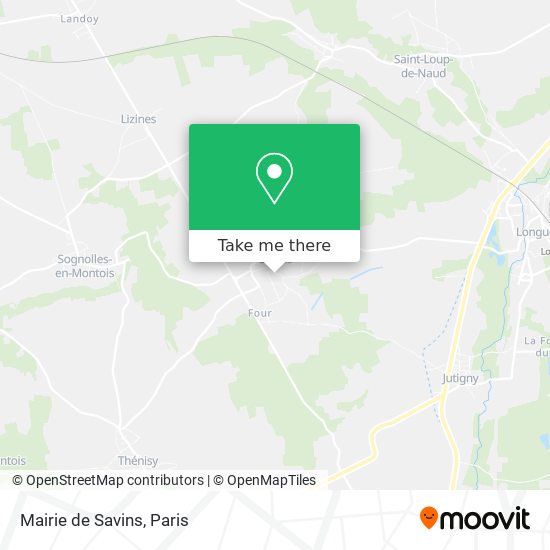 Mairie de Savins map