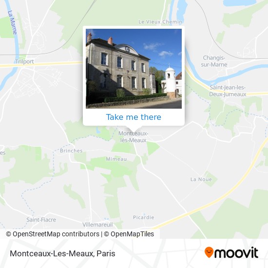 Mapa Montceaux-Les-Meaux