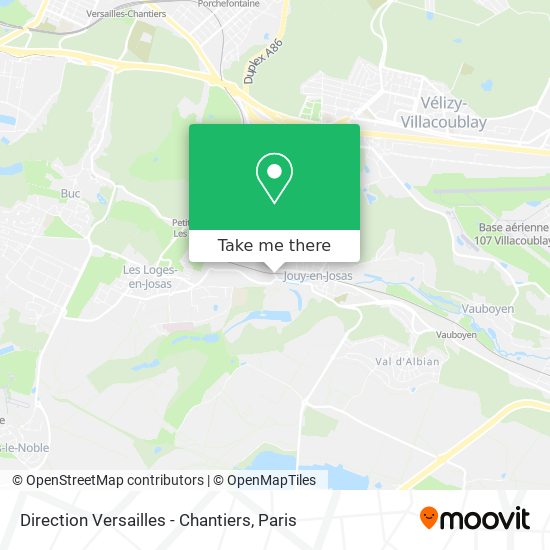 Mapa Direction Versailles - Chantiers