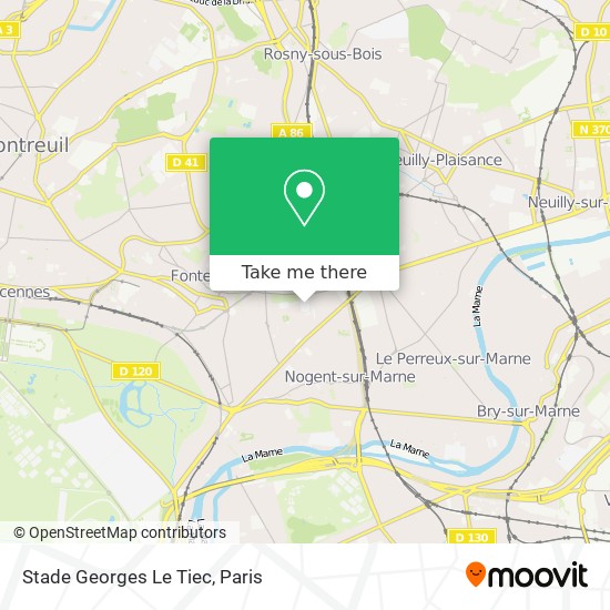 Mapa Stade Georges Le Tiec