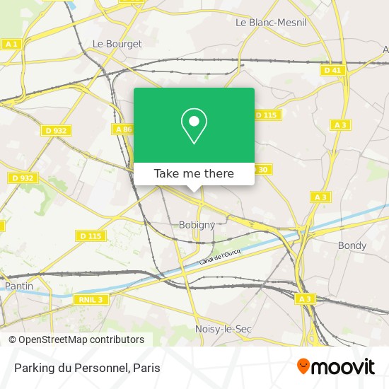 Mapa Parking du Personnel