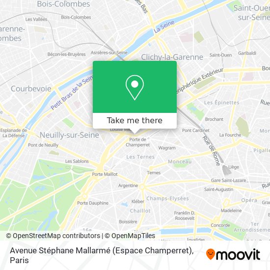 Avenue Stéphane Mallarmé (Espace Champerret) map