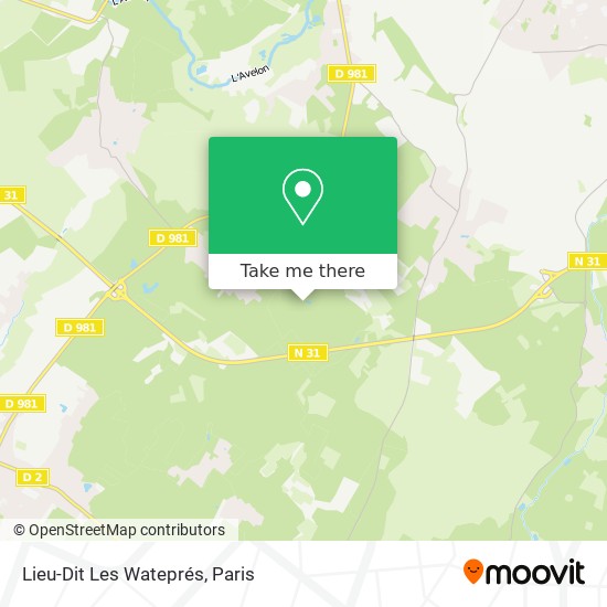 Mapa Lieu-Dit Les Wateprés