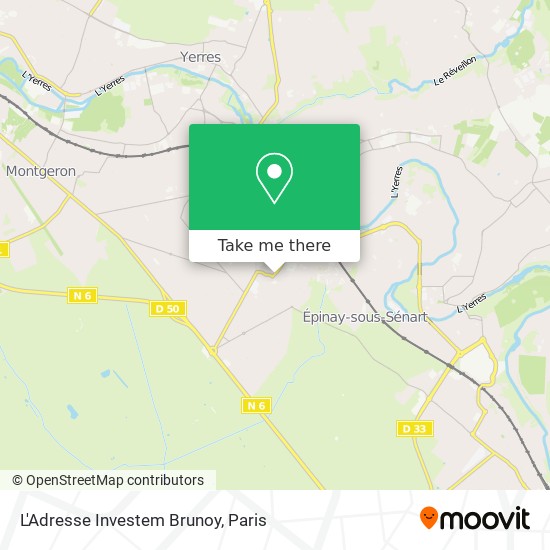 L'Adresse Investem Brunoy map