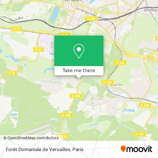 Mapa Forêt Domaniale de Versailles