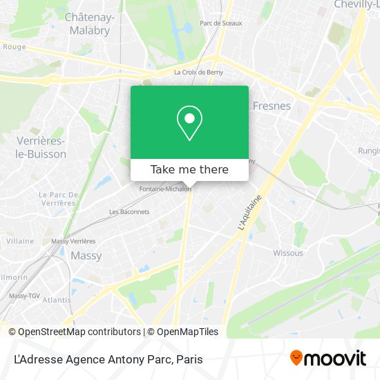L'Adresse Agence Antony Parc map