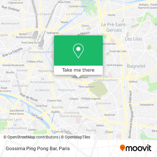 Gossima Ping Pong Bar map