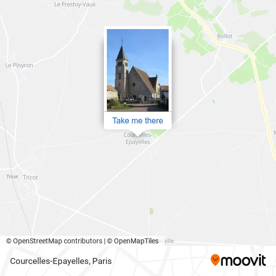 Courcelles-Epayelles map