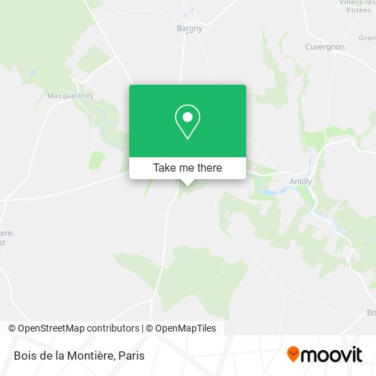 Mapa Bois de la Montière