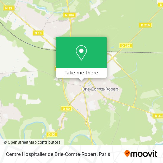 Centre Hospitalier de Brie-Comte-Robert map