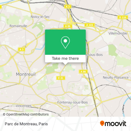 Mapa Parc de Montreau