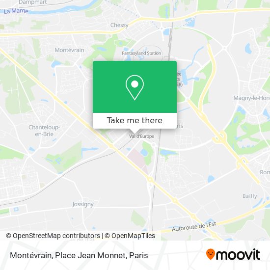 Mapa Montévrain, Place Jean Monnet