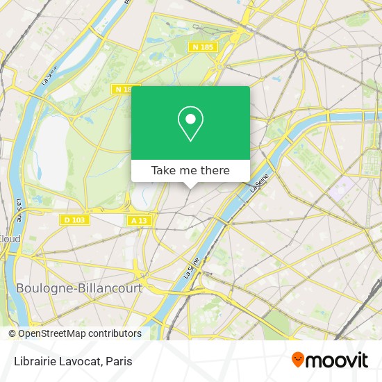 Mapa Librairie Lavocat