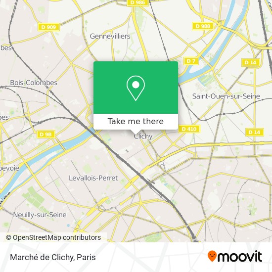 Marché de Clichy map