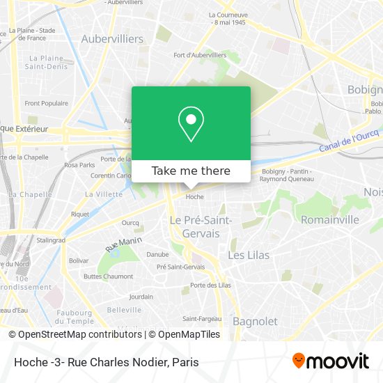 Mapa Hoche -3- Rue Charles Nodier