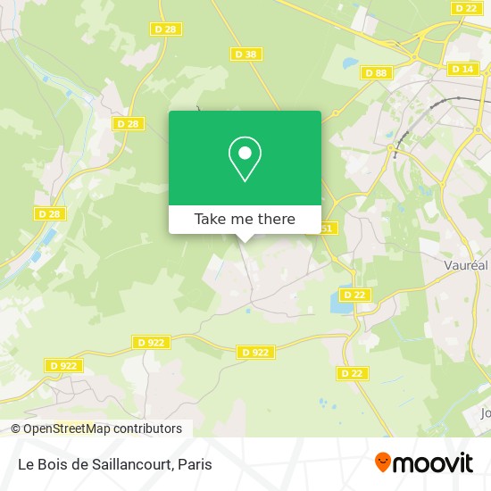 Mapa Le Bois de Saillancourt
