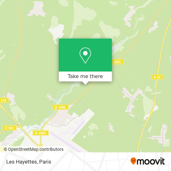Les Hayettes map