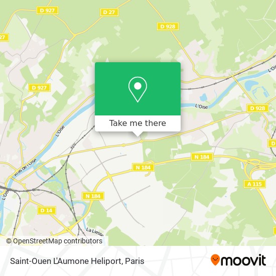 Mapa Saint-Ouen L'Aumone Heliport