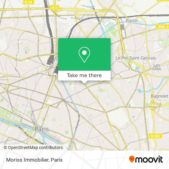 Moriss Immobilier map