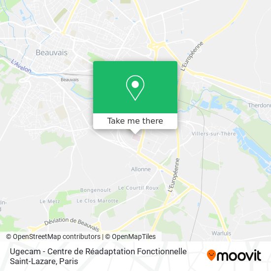 Ugecam - Centre de Réadaptation Fonctionnelle Saint-Lazare map