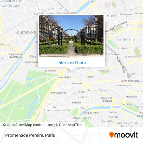 Promenade Pereire map