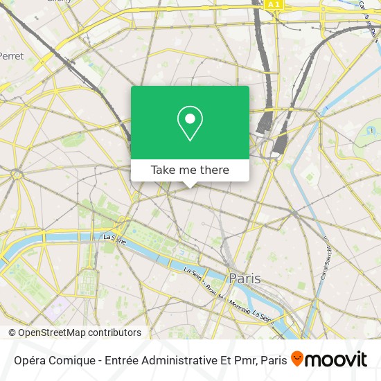 Opéra Comique - Entrée Administrative Et Pmr map