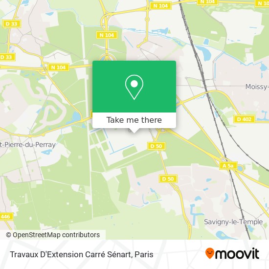 Travaux D'Extension Carré Sénart map