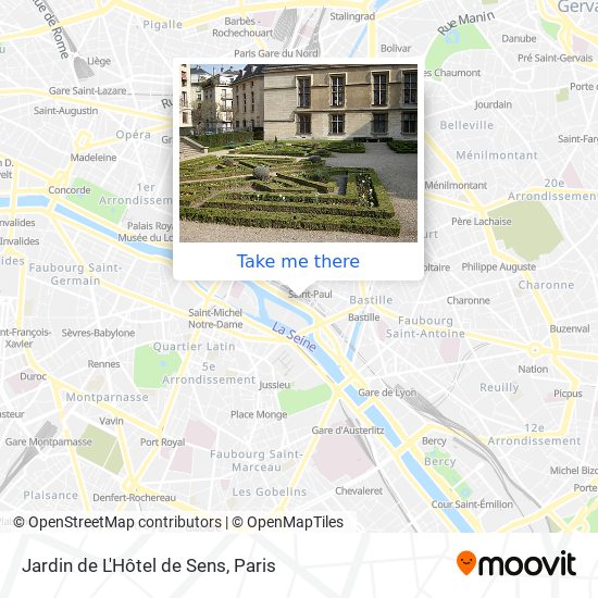 Jardin de L'Hôtel de Sens map