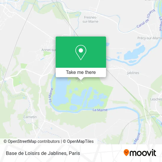 Base de Loisirs de Jablines map