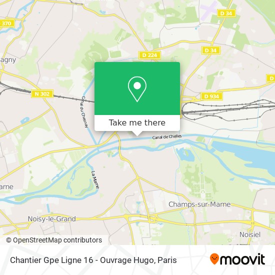 Mapa Chantier Gpe Ligne 16 - Ouvrage Hugo