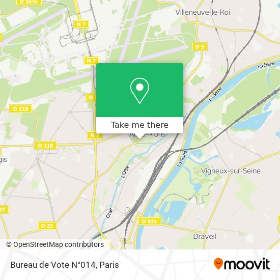 Bureau de Vote N°014 map