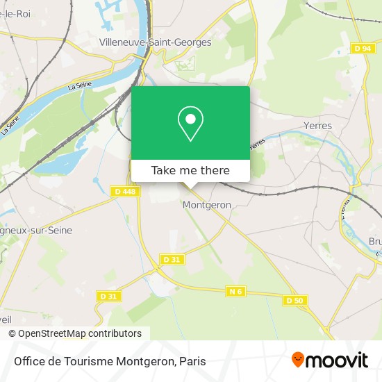 Mapa Office de Tourisme Montgeron