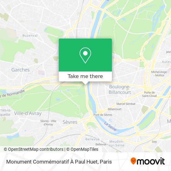 Mapa Monument Commémoratif À Paul Huet