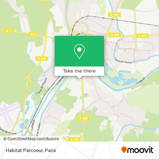 Habitat Parcoeur map