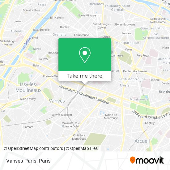 Vanves Paris map