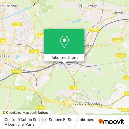 Centre D'Action Sociale - Soutien Et Soins Infirmiers À Domicile map