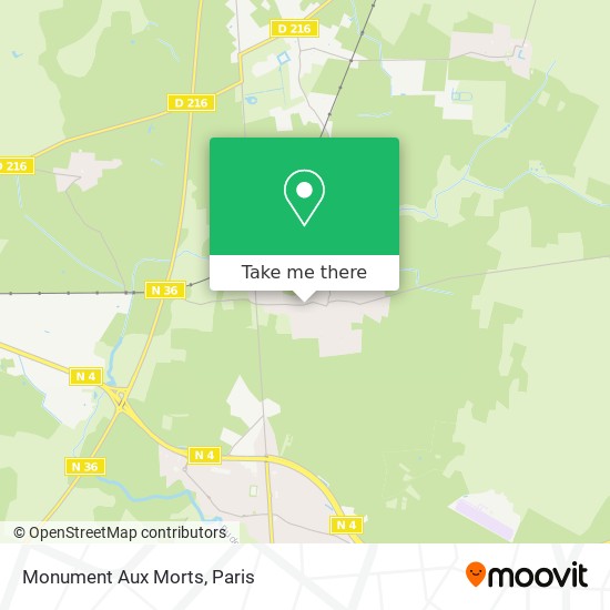 Mapa Monument Aux Morts