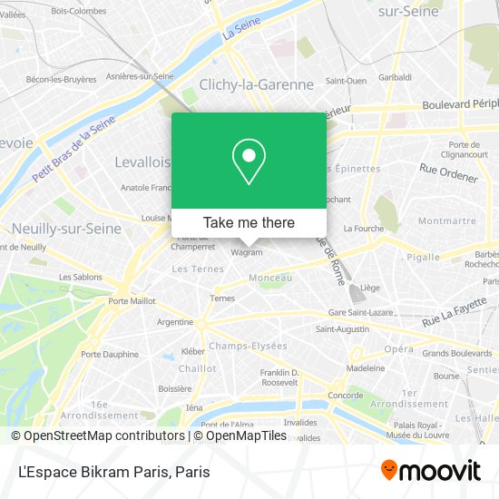 L'Espace Bikram Paris map