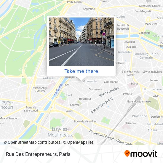 Mapa Rue Des Entrepreneurs