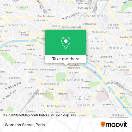 Mapa Women's Secret