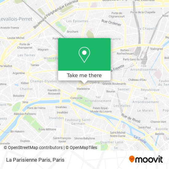 Mapa La Parisienne Paris
