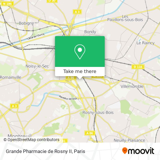 Grande Pharmacie de Rosny II map