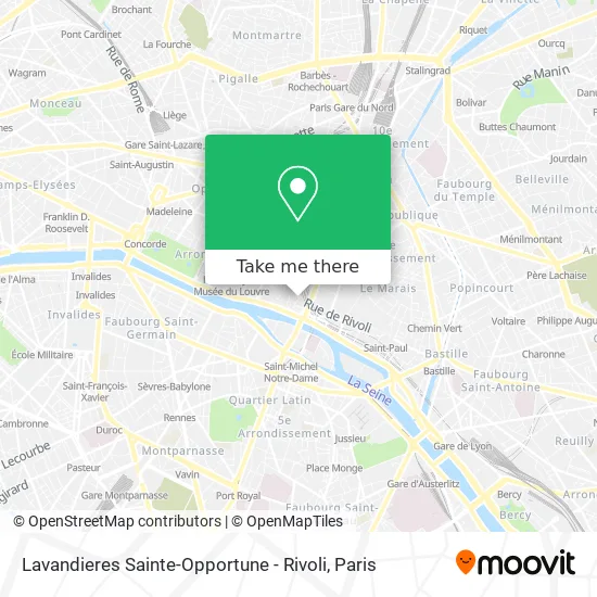 Lavandieres Sainte-Opportune - Rivoli map