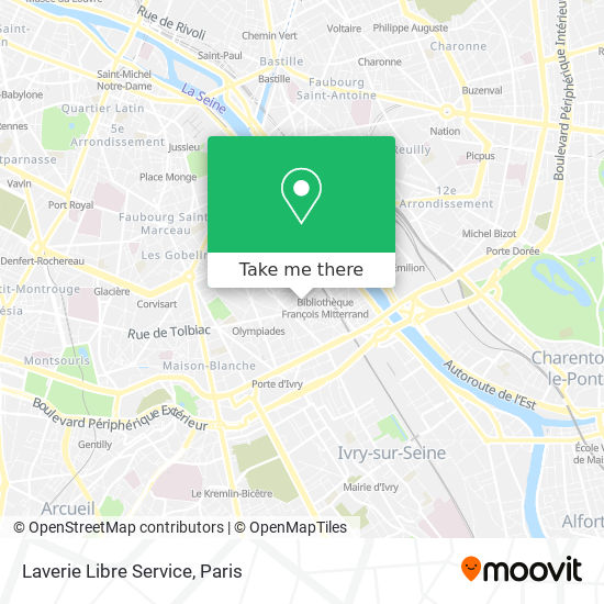 Laverie Libre Service map